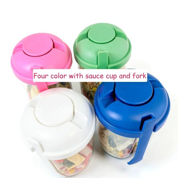 Keep Fit Meal Shaker Cup by LAWRNCH Green 1000ml Salad Container-4