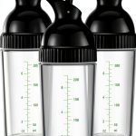 Salad Shaker Lallisa 3-Piece Black 7oz for Soy Sauce Vinaigrette-0