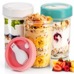 Salad Shaker Cup 3 Pack by Noamus 26oz Leak‑Proof Bottle with Fork-0