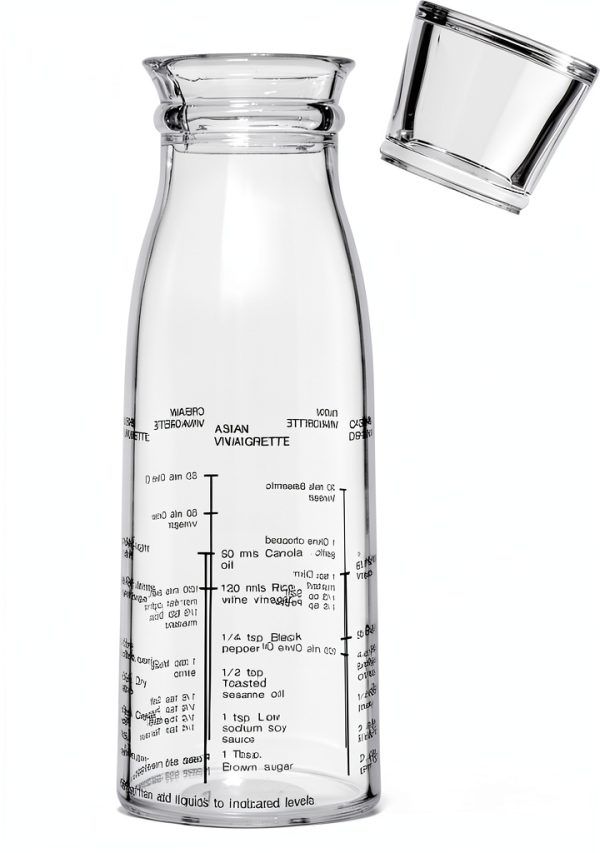 Amazing Abby Acrylic Salad Dressing Shaker Built-In Recipe Leak-Proof-5