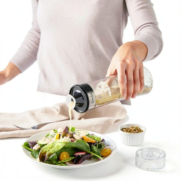 Salad Dressing Shaker Sur La Table 18 oz Bottle with Emulsifying Wand-1