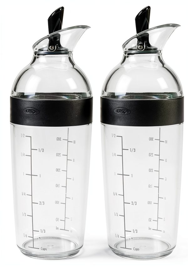 Salad Dressing Shaker OXO Good Grips 2 Pack Black 1.5 Cup Leakproof-0