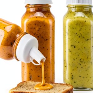 Salad Dressing Shaker 16 oz Dispenser with Silicone Spout - Ferrochef-0