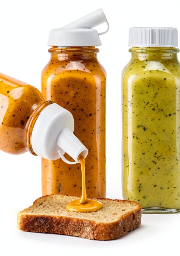 Salad Dressing Shaker 16 oz Dispenser with Silicone Spout - Ferrochef-0