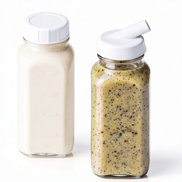 Salad Dressing Shaker 16 oz Dispenser with Silicone Spout - Ferrochef-2