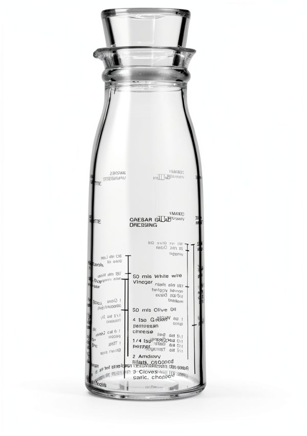Amazing Abby Acrylic Salad Dressing Shaker Built-In Recipe Leak-Proof-4