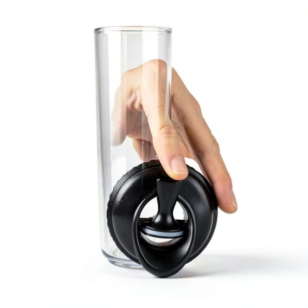 Salad Shaker Lallisa 3-Piece Black 7oz for Soy Sauce Vinaigrette-3
