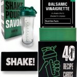 Salad Dressing Shaker Bottle by PEGSORIX - BPA-Free with 40+ Recipes-0