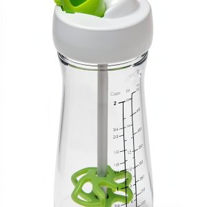 Salad Dressing Shaker Container, Dripless Pour, Leak-free, Soft Grip, BPA Free, Homemade Salad Dressing Bottle Mixer Measure, 500ml-0