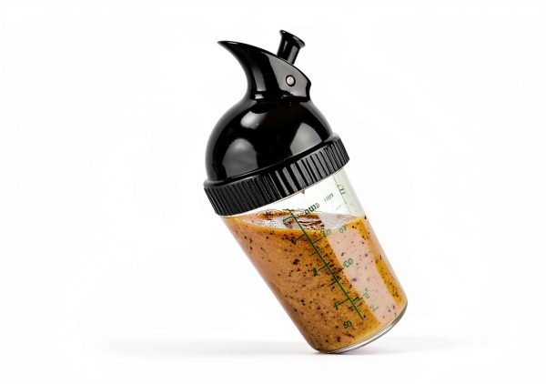 Salad Dressing Shaker GFZYLQ 200ml Mouth Bottle with Soft Grip 2 Pack-2