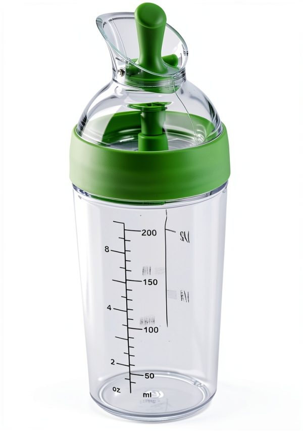 Salad Dressing Mixer hobbyme Leak Proof Green 8.5oz Salad Shaker-0