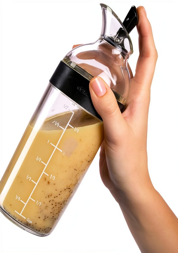 Salad Dressing Shaker OXO Good Grips 2 Pack Black 1.5 Cup Leakproof-1