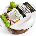 2L Salad Spinner Ideal Kitchen Hand Crank Green White Bowl 2L-0