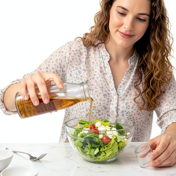 Amazing Abby Acrylic Salad Dressing Shaker Built-In Recipe Leak-Proof-3